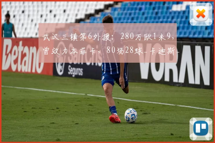 武汉三镇第6外援：280万欧1米9，曾效力本菲卡，80场28球_卡迪斯_帕丘卡_葡超